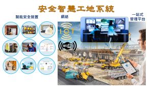 「安全智慧工地」系統包括智能安全裝置、網絡及一站式平台。